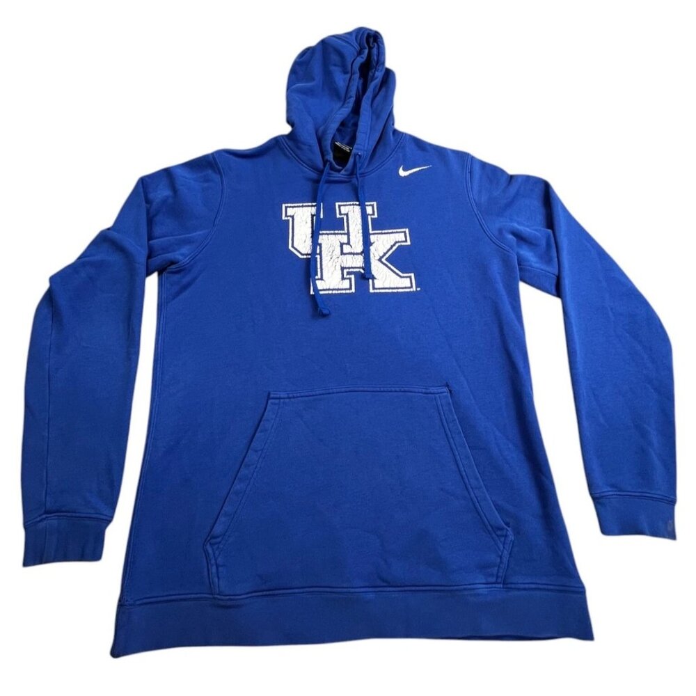 Kentucky Wildcats Hoodie Men Medium Blue Nike Pullover Logo Sweatshirt UK Gameda - Picture 1 of 12